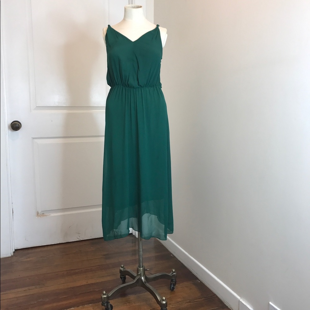 Emerald Green Silk Dress by Attic and Barn