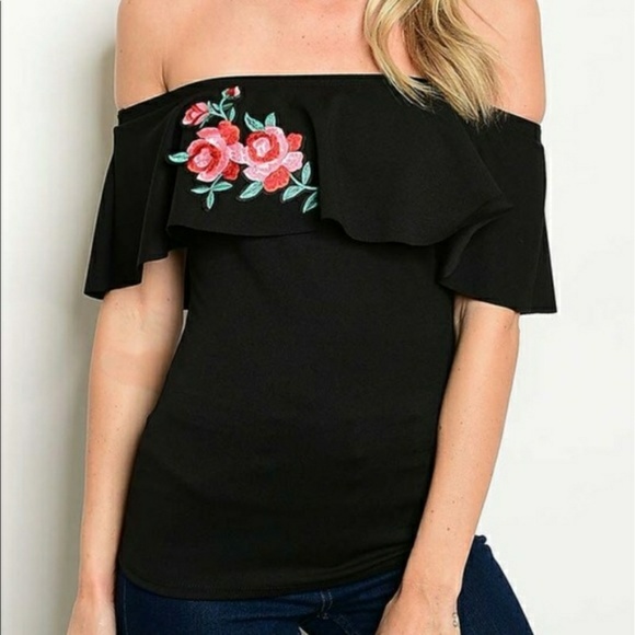 HP PICK NWT ROSE OFF SHOULDER TOP - Picture 3 of 5