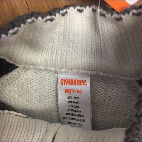 NEW NWT Gymboree Heather Gray Half Zip Snowflake 7 - Picture 3 of 4