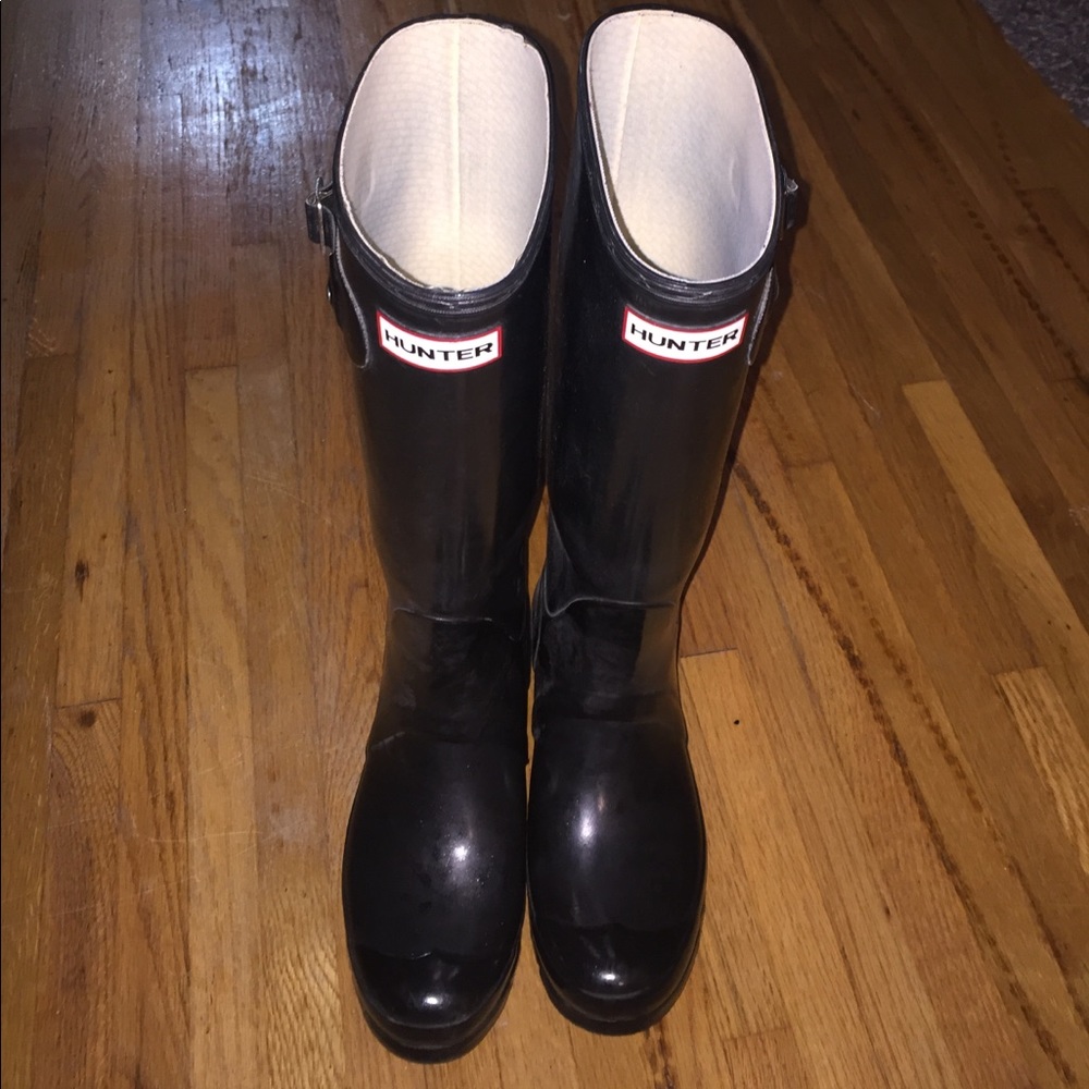 Black HUNTER rain boots 💦