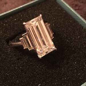 Elegant Cubic Zirconia Sterling Silver Ring