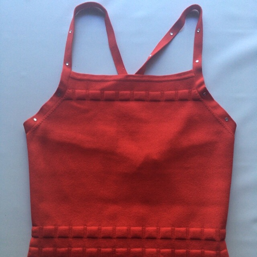 Red women's size small camisole rhinestones.