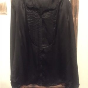 New Liz Claiborne silk black tux. Blouse!