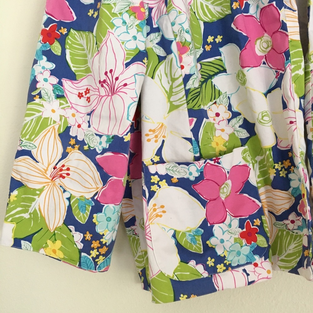 3 for $12 ❄️ 2x Floral Print Cotton Stretch Blazer - Picture 2 of 3