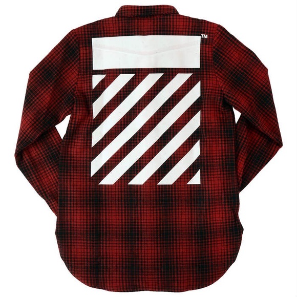 Off-White Red Tartan Shirt *LIMITED TIME ONLY* - Picture 4 of 5