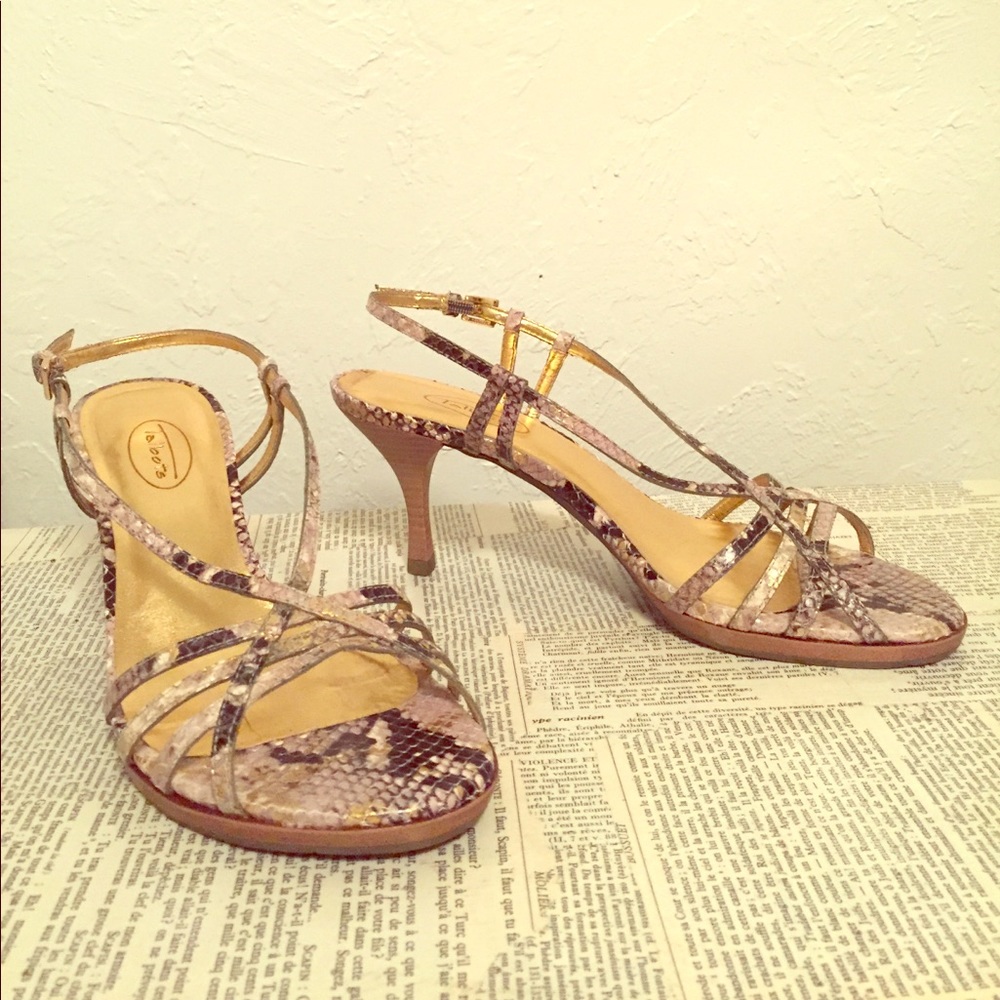 Faux Snake Skin Sandal