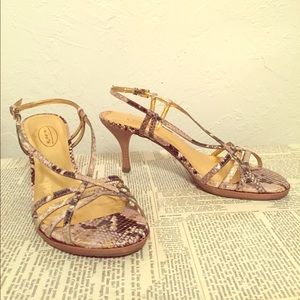 Faux Snake Skin Sandal