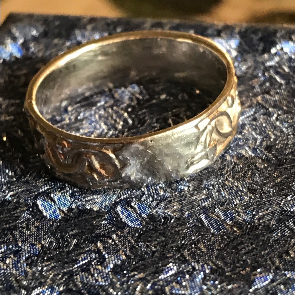 Sterling Silver Decorative Scroll Ring - image 2