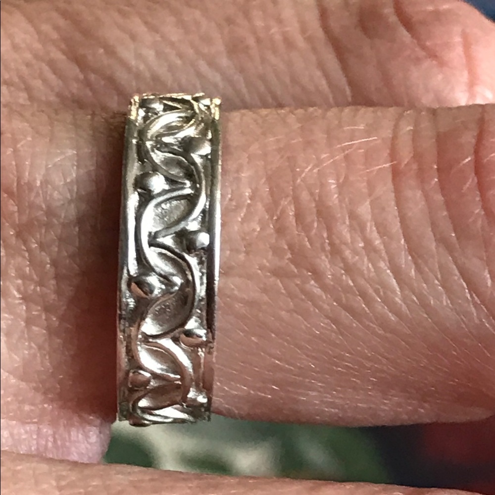 Sterling Silver Decorative Scroll Ring - image 4