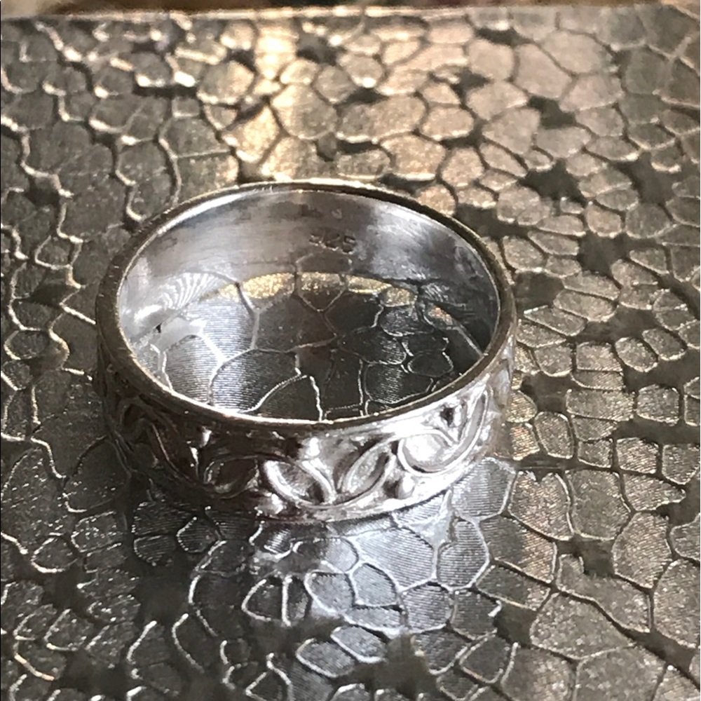 Sterling Silver Decorative Scroll Ring - image 5