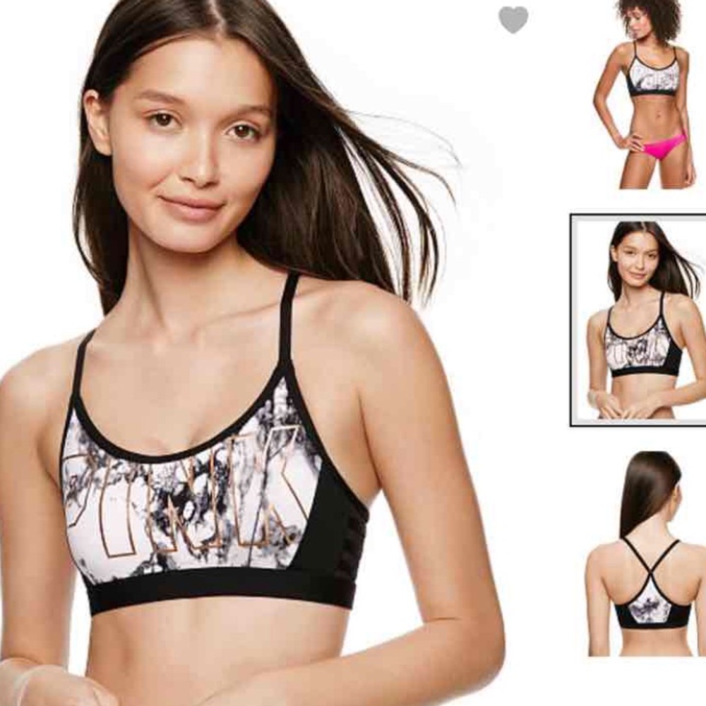 VS PINK Marble Bra Small Sport