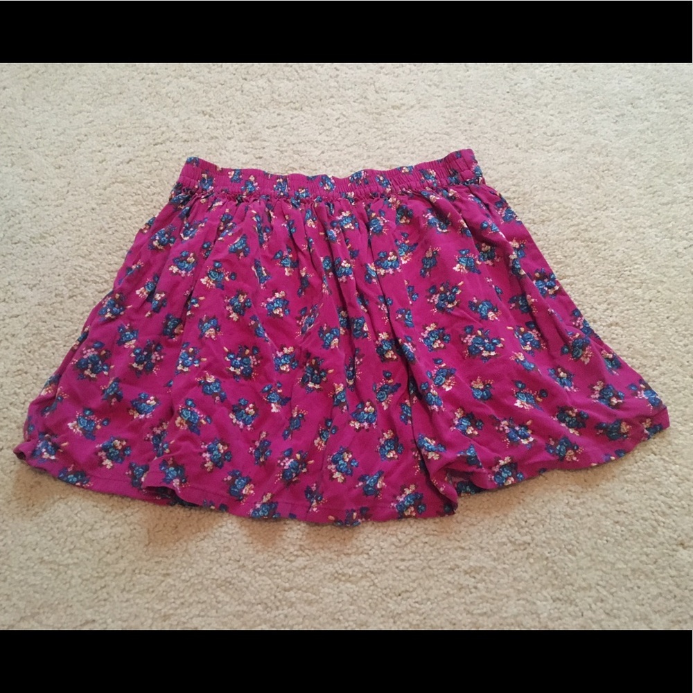 Pink Floral Skirt