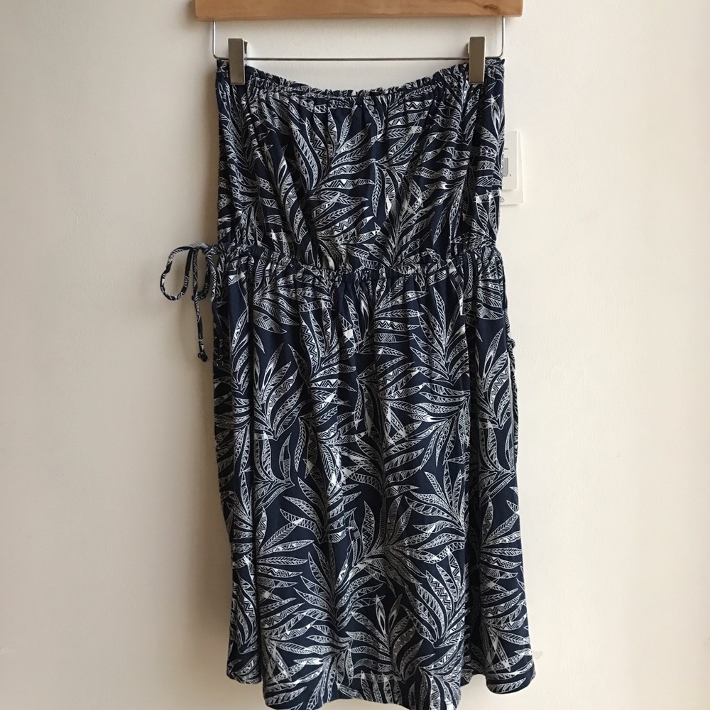 volcom printed strapless dress