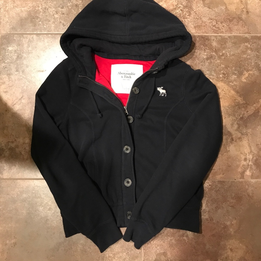 Abercrombie and Fitch 💙 navy hoodie jacket, L