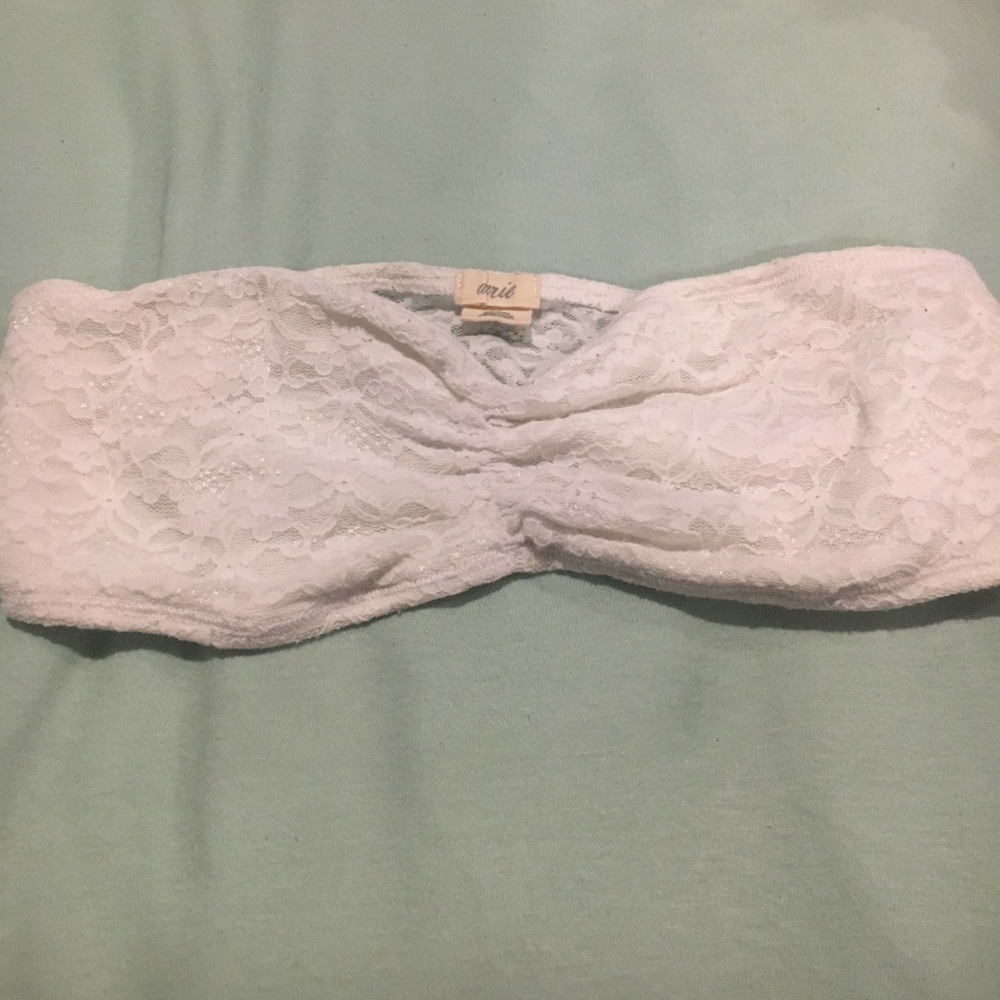 White lace strapless bandeau size small