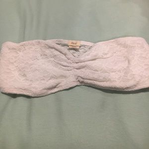 White lace strapless bandeau size small