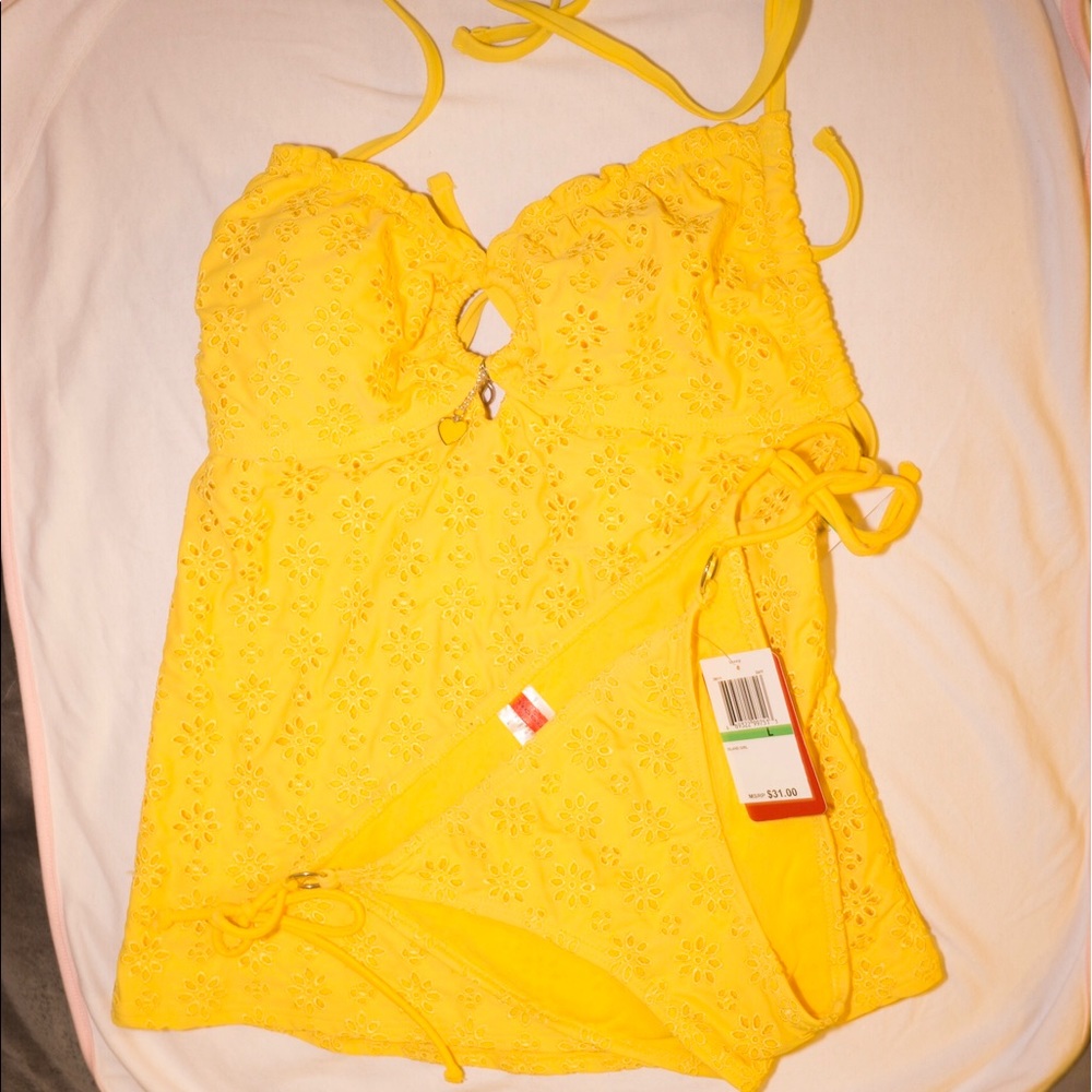 2 piece yellow Gossip Tankini swimsuit set