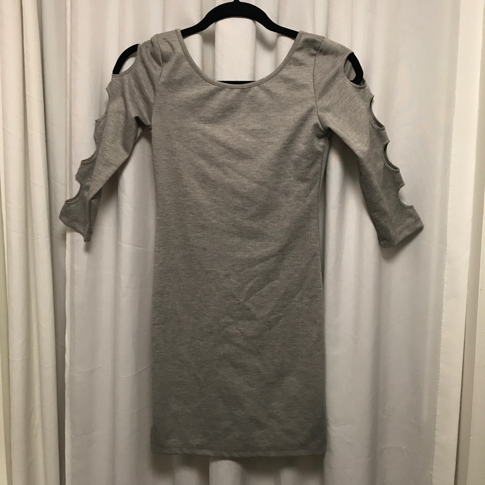 Foreign Exchange Grey Dress w/ Cut Out Arms