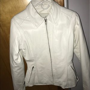White leather jacket