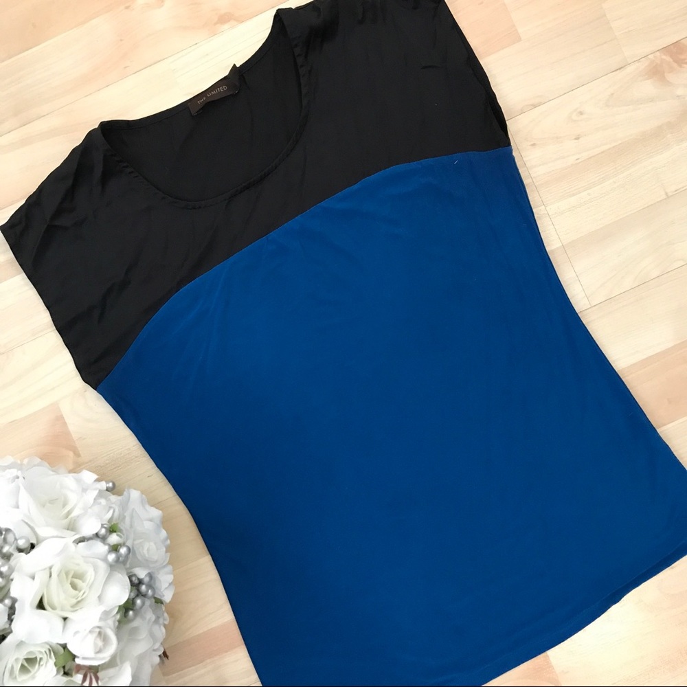 The Limited black and blue short sleeve top