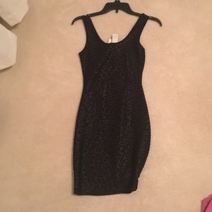 Black cheetah print dress