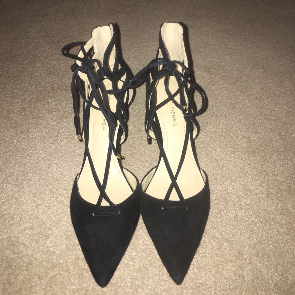 NWOT Marc Fisher Black Suede 2 1/2" inch heels