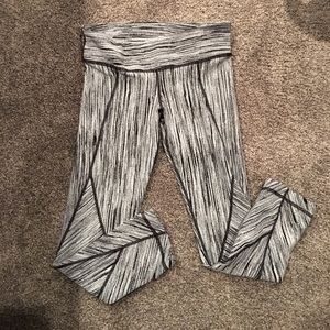 Low cut, cropped yoga pants