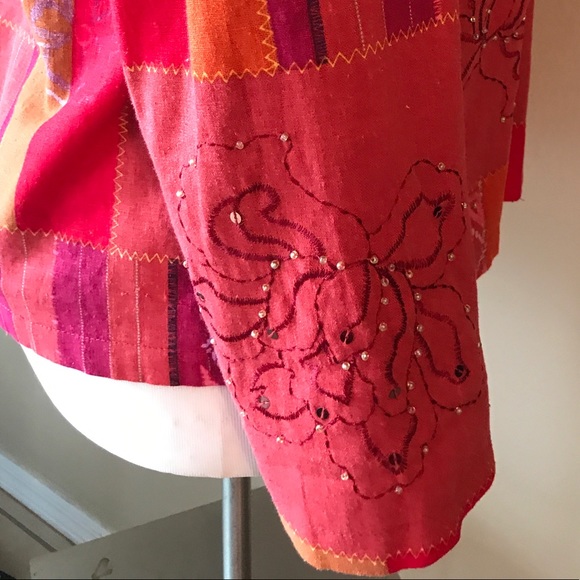 Alfred Dunner Jacket Blazer Linen Blend Sz 12P - Picture 3 of 4