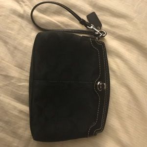 Small black Coach wristlet