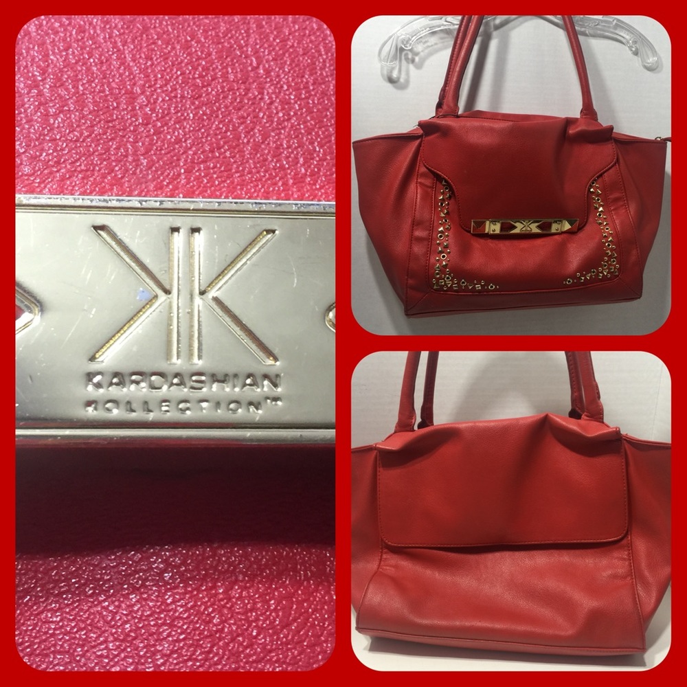 Kardashian Kollections Dark Orange/Red purse