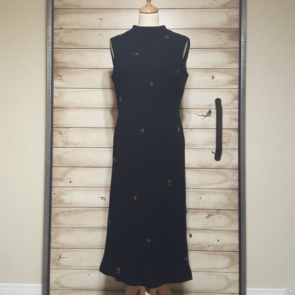 Beaded black maxi