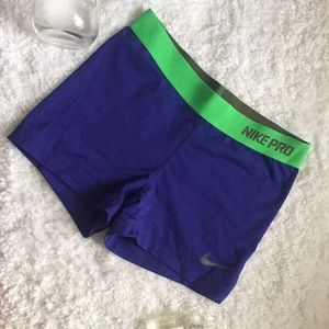 Blue Nike Pro Shorts