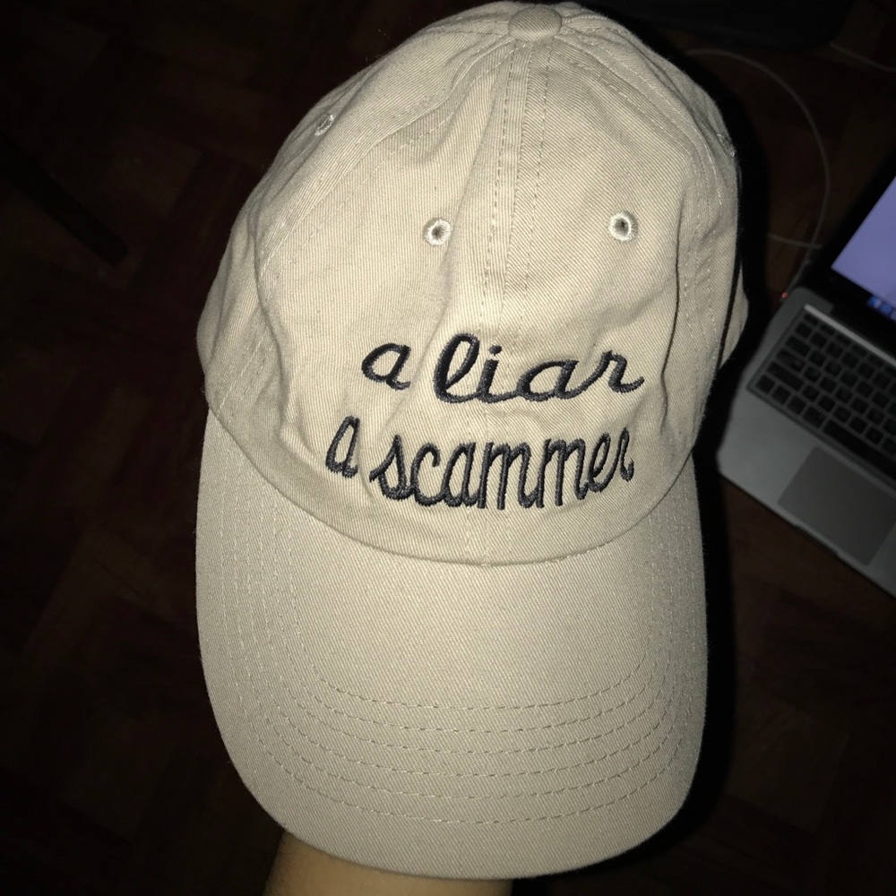 ✨ "A Liar, A Scammer" Tan Cap ✨