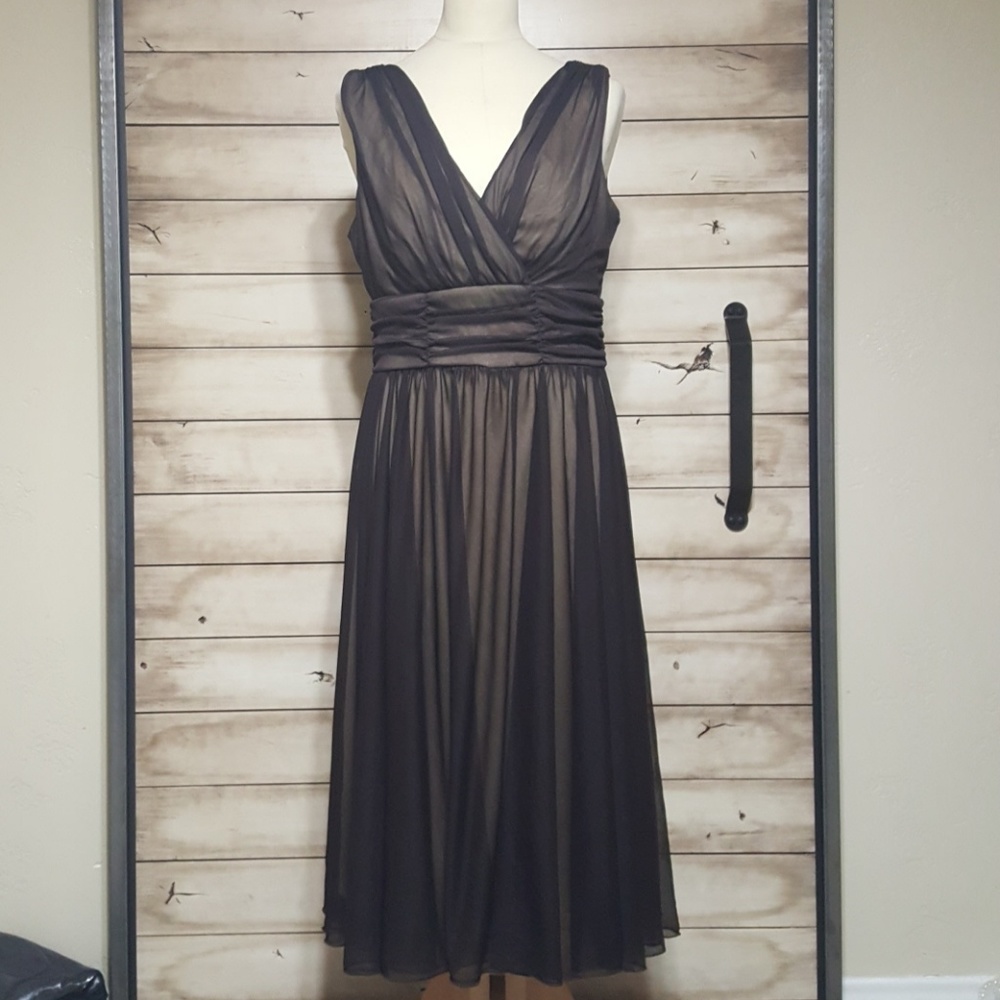Brown lace dress