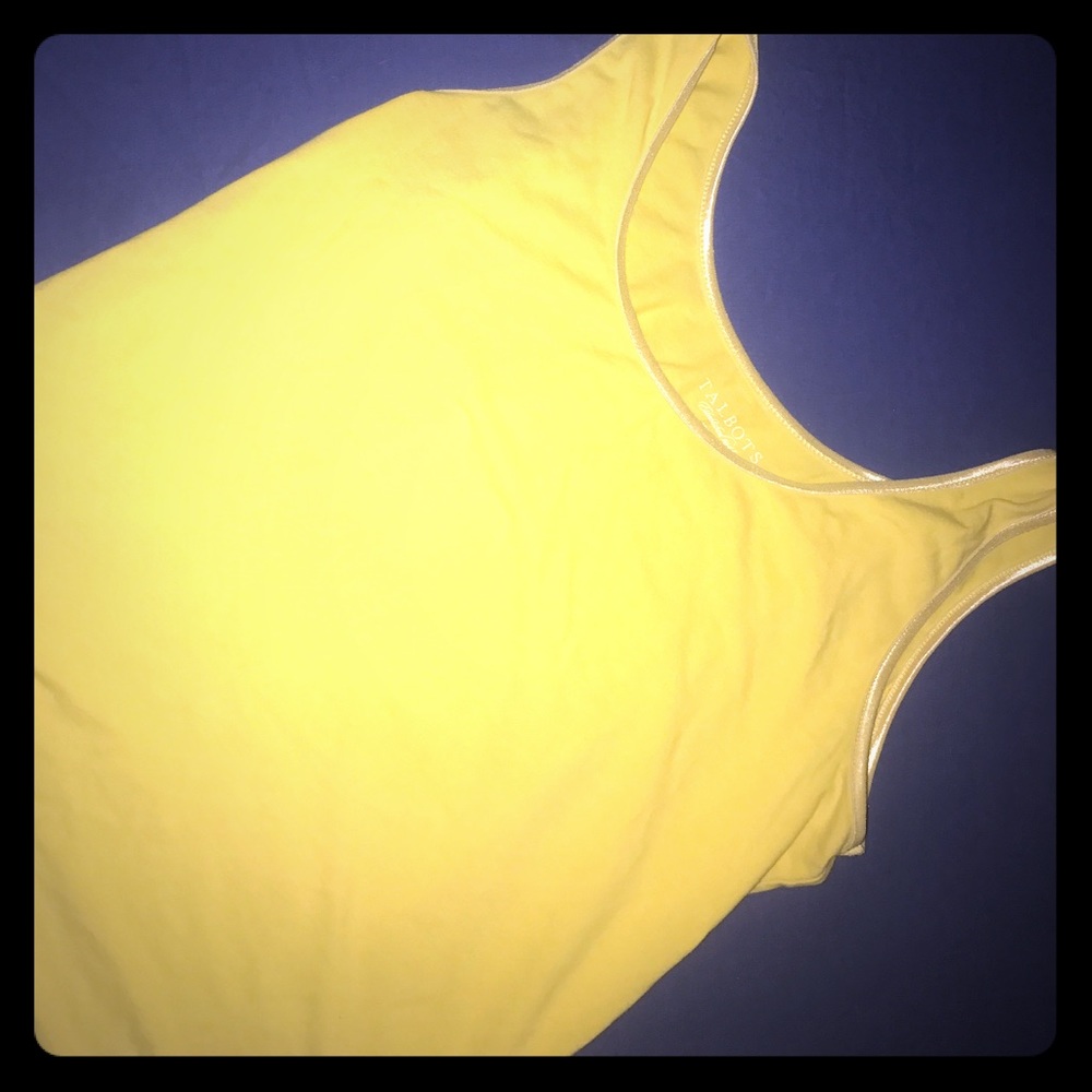 Talbots Petites size small yellow tank!