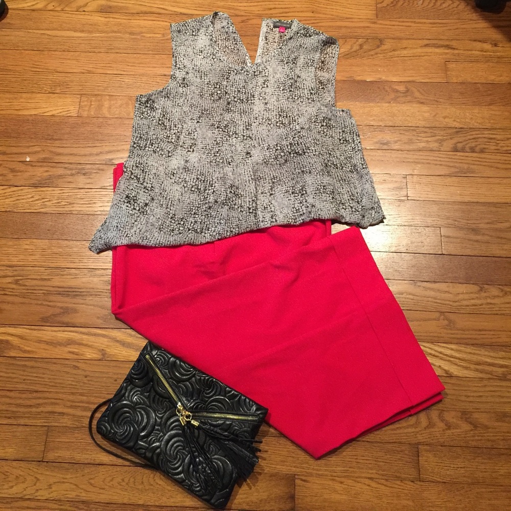 Lane Bryant Red Wide-Leg Culotte Sz. 18