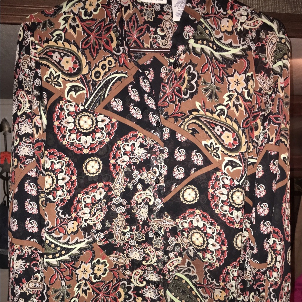 Lovely Dressy Paisley Blouse - Picture 3 of 3