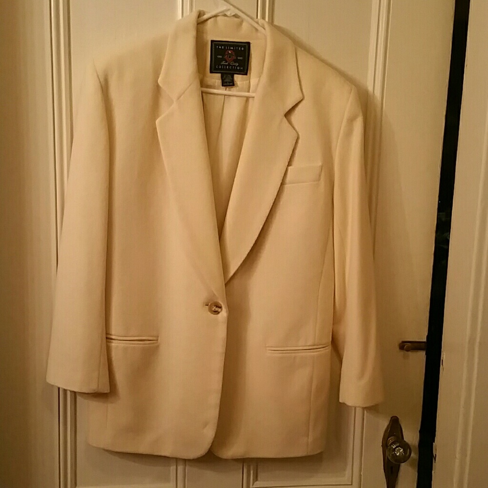 cream wool blazer..by The LIMITED (limited colle