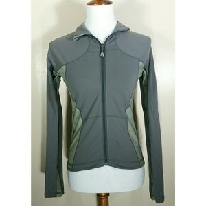 Lululemon Catch Me Air Green Gray Side Mesh Jacket