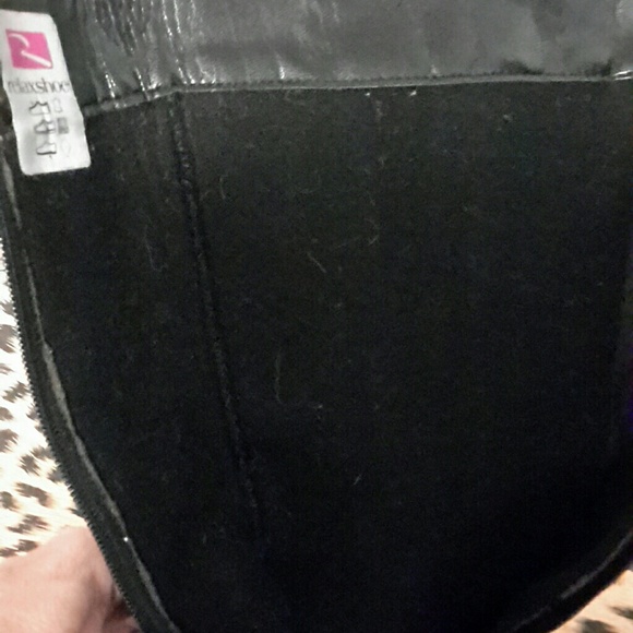 Black boots leather calve high - Picture 6 of 7