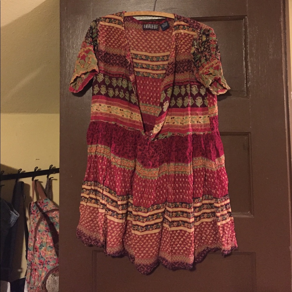 Boho vintage mini dress