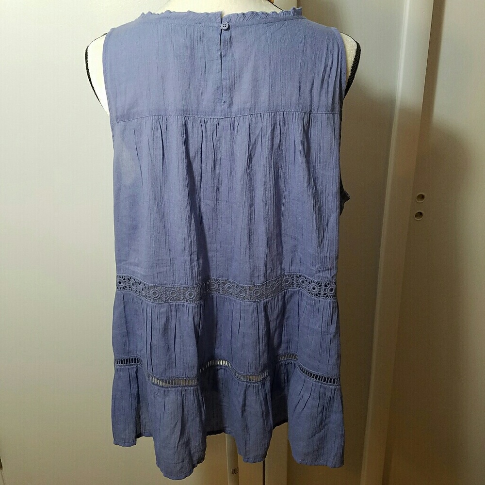 Loft Open Weave Loose Fit Tank Top - Picture 3 of 6