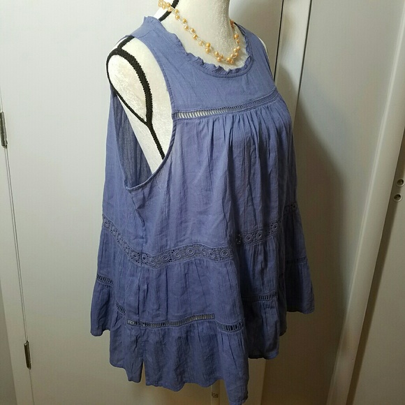 Loft Open Weave Loose Fit Tank Top - Picture 2 of 6