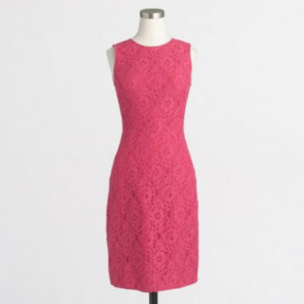 J Crew Factory pink lace dress