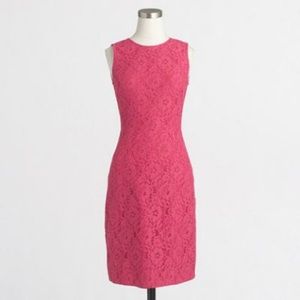 J Crew Factory pink lace dress