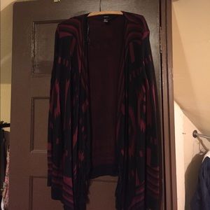 Native American print cardigan
