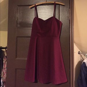 Maroon skater dress