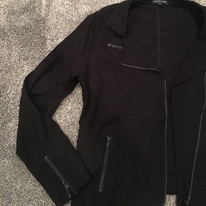 Eileen Fisher black zip up