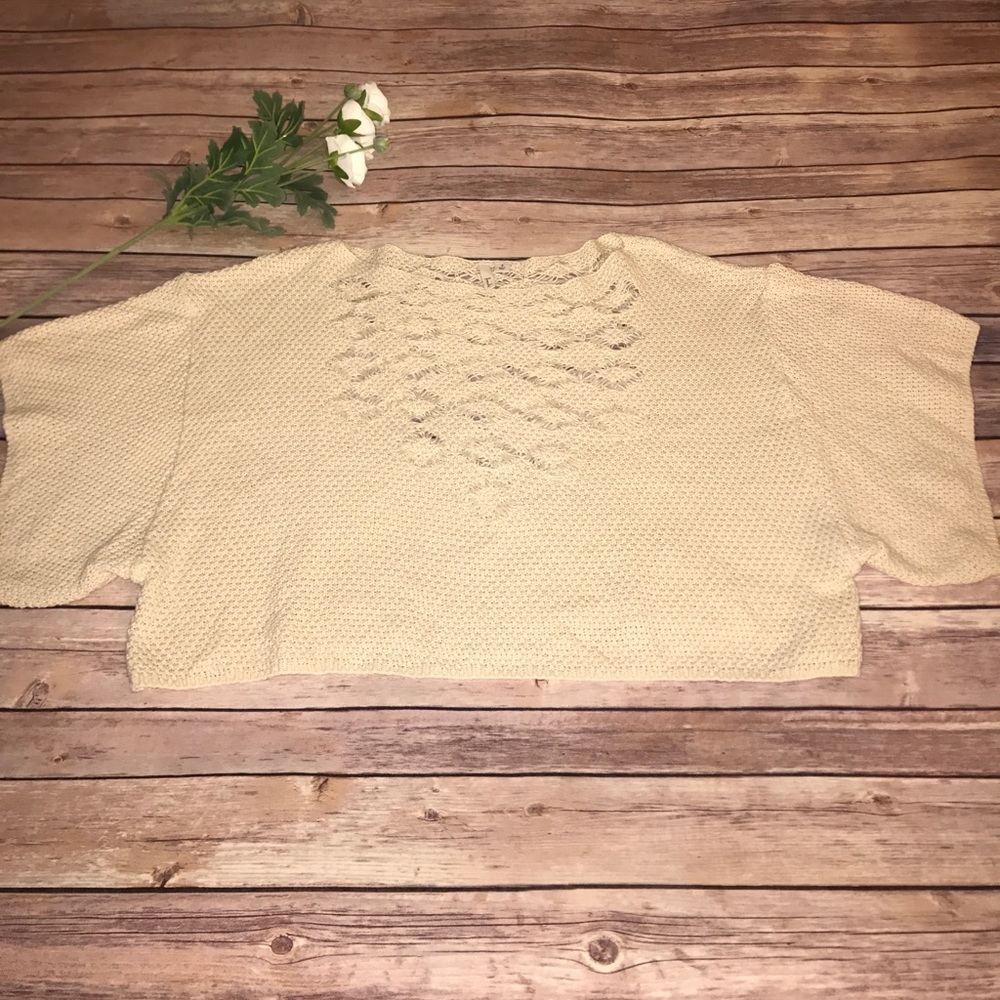 Frenchi boxed crop top sweater