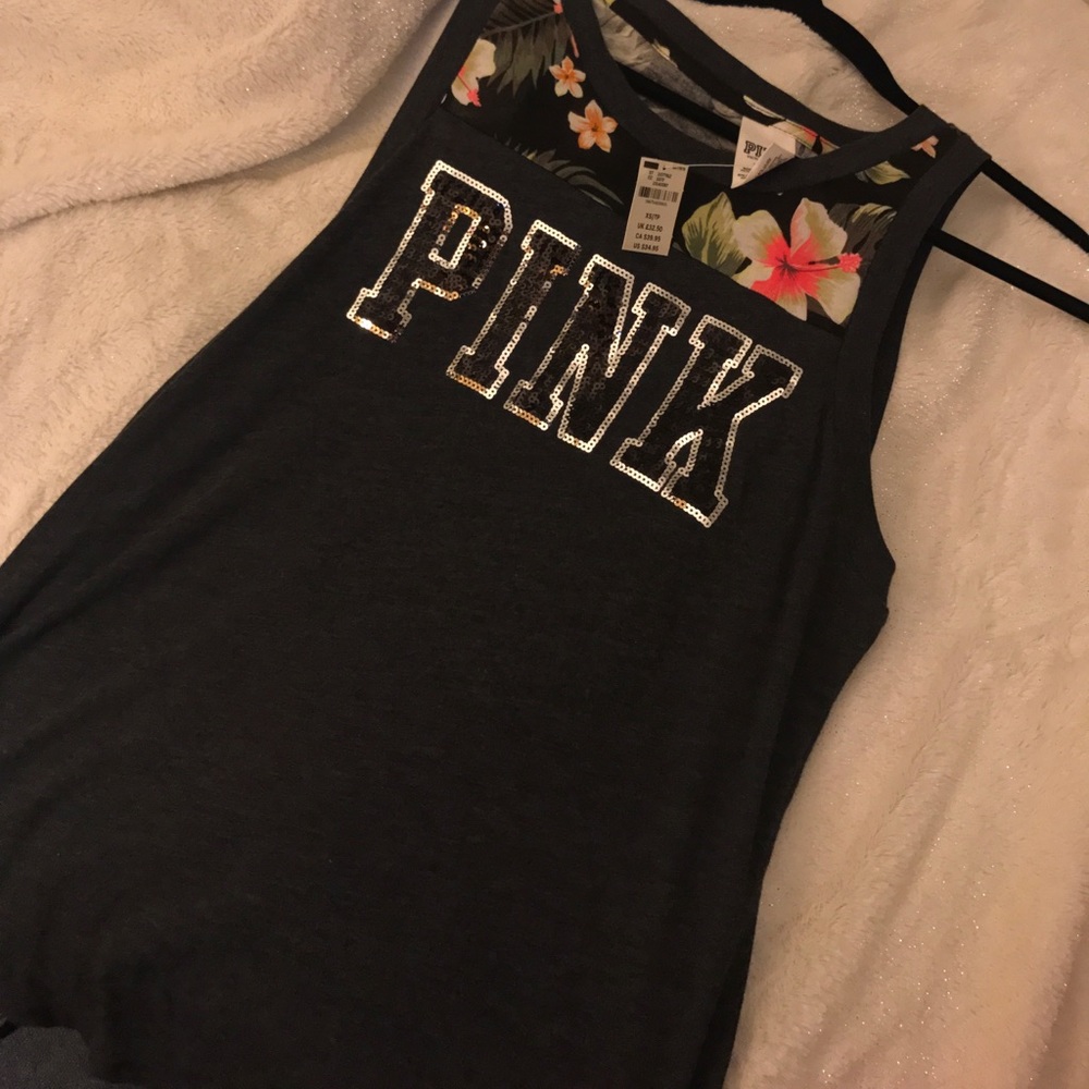 Grey VS Pink tank top new with tags size  xs